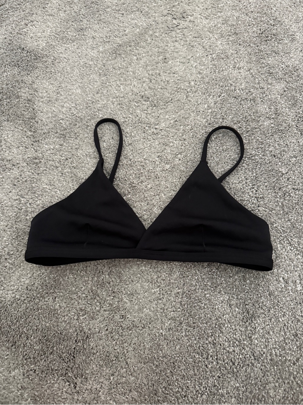 Left on Friday Sweet Victory Jet Black Bikini Top Size Medium